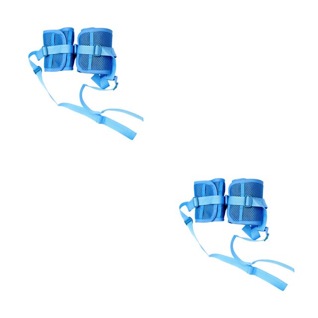 Guardurnaity Cinturón de sujeción para ancianos, soporte de extubación de cama conectado antiarañazos, correa protectora de banda transpirable, cinturón Cinturón de muñeca 2piezas Guardurnaity CBP327541