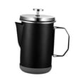 thumbnail image 2 of Cafetera francesa de 1000 ml con hervidor de acero inoxidable y filtro de alta resistencia. Negro, 2 of 9