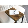 thumbnail image 3 of Bowery Hill Contemporary C-Shape Snack Table in Black and Antique Nutmeg, 3 of 5