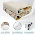thumbnail image 4 of Twin XL Quilt Set 68''x98'', Sage Green Yellow Spring Floral Bedspread Coverlet with 2 Pillow Shams, Watercolor Botanical Summer Flowers Breathable All Season Quilt Bedding for Dorm/Guest Room, 4 of 9