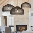 thumbnail image 3 of Arturesthome Woven Boho Pendant Light, Rattan Wicker Chandelier Hanging Lamp Ceiling Lighting Fixture for Kitchen Island Restaurant Craft Room, 3 of 14