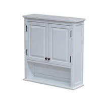 Dorset 27"W x 29"H Wall Mounted Bath Storage Cabinet with Two Doors and Open Shelf