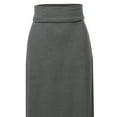 thumbnail image 4 of A2Y Women's Basic Foldable High Waist Floor Length Maxi Skirts Charcoal XL, 4 of 5