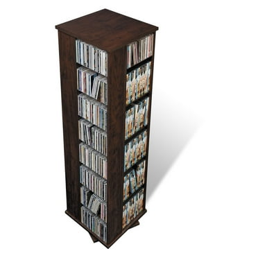 Prepac 65" 4-Sided Spinner Media Tower in Espresso