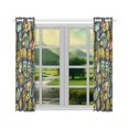 thumbnail image 3 of BSDHOME Colorful Doodle Hippie Cartoon Window Curtain Kitchen Curtain 26x39 inches (Two Pieces), 3 of 3