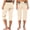 Beige plus size capri pants a1, variant on Women Plus Size Capri Pants Elastic Waist with Pockets Casual Loose Wide Leg Cropped Palazzo Trousers Summer Vacation Beach Travel Activewear Lounge, Green S