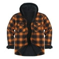 thumbnail image 4 of RYDCOT Men's Thicken Fleece Sherpa Lined Plaid Flannel Hooded Shirts Jackets Sweatshirt Hoodies with Quilted Lined,2 Pockets&Snap Yellow, 4 of 5