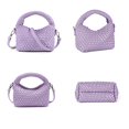 thumbnail image 2 of Bolso tejido para mujer, bolso bandolera pequeño con correa de hombro desmontable, bolso con asa superior para niñas, 2 of 5