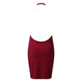 thumbnail image 4 of Gibobby Vestido sexy para mujer corto Vestido largo para mujerDeep VVestido de moda de boda(Vino,M), 4 of 5