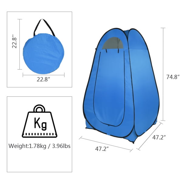 Alvantor Pop up Privacy Shower Tent,Instant Changing Room Shelter,47.2 x 47.2 x 74.8 in,Blue