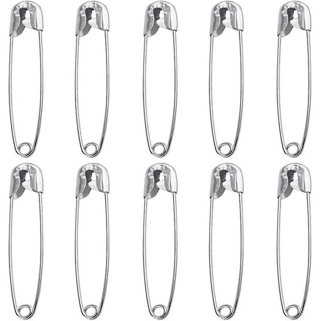 Alfiler de seguridad, alfileres para manualidades, para ropa, bricolaje, manualidades (1000 piezas, plateado)