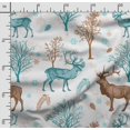 thumbnail image 2 of Soimoi Animals Print,Cotton Cambric, Quilting Fabric Sold by The Yard 42 Inch Wide, Medium Weight Cotton Fabric, SewingSupplies, Blue, 2 of 5