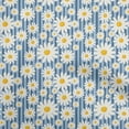 thumbnail image 1 of oneOone Rayon Medium Blue Fabric Floral Craft Projects Decor Fabric Printed By The Yard 56 Inch Wide, 1 of 1