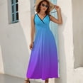 thumbnail image 5 of Blue Purple Gradient Dress Fashion Boho Beach Long Dresses Female Party Printed Maxi Dress, 5 of 9