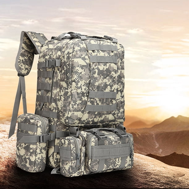 Hombres Mujeres Mochila deportiva 4 en 1 Gran capacidad Multifuncional Impermeable Camping Senderism Abanopi Mochila deportiva
