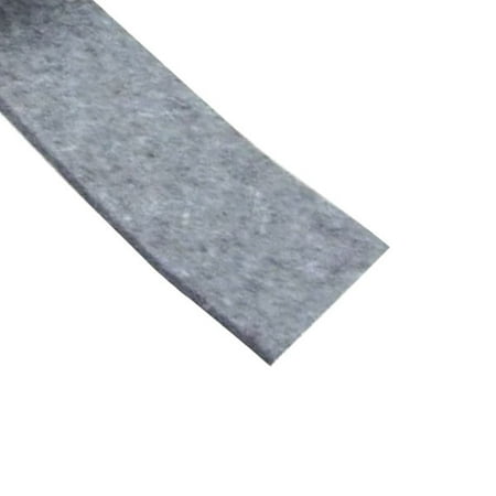 

1/4 Thickness 1-1/2 Wide x 50 Ft. Gray Smooth Wool Fiber Felt F26 Strip with Plain Backing
