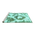 thumbnail image 2 of Ahgly Company Machine Washable Indoor Rectangle Abstract Turquoise Blue Modern Area Rugs, 5' x 7', 2 of 4