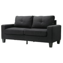 Glory Furniture Newbury Twill Fabric Modular Sofa in Black