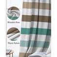 thumbnail image 3 of Teal Brown Blackout Curtains for Bedroom Living Room Darkening Curtains 54 Inch Long Farmhouse Watercolor Modern Geometric Short Curtain for Small Window Treatment Insulated Grommet Drapes 52"x54"x2, 3 of 9