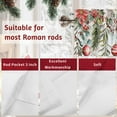 thumbnail image 7 of Christmas Ball Valances for Windows, 42 x 18in, Green Eucalyptus Leaves Winter Snowflakes Flower Rod Pocket Kitchen Valance Curtain Light Filtering Window Treatments for Living Room Bedroom, 1 Panel, 7 of 7
