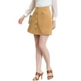 thumbnail image 5 of Allegra K Women's Buttons Front A-Line Short Cargo Casual Skirt, 5 of 6