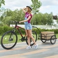 YTBW Folding Bike Cargo Trailer Bicycle Carrier Storage Cart Hitch