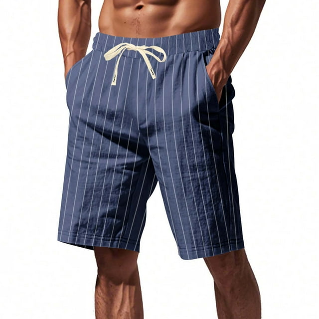 Ceisia Men's Relaxed Minimalist Sports Gift Casual Shorts Soft Elastic Side Zipper Pockets Multi-Color