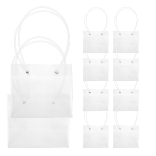 10 Uds. Bolsa de flores decorativas, bolsa de embalaje para ramo, bolso de flores, bolsa de regalo transparente de plástico para ramo