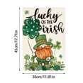 thumbnail image 3 of Xihbxyly Bandera de Jardín Del Día de San Patricio, Diseño de Trébol de Cuatro Hojas, Lino Duradero, Fácil Instalación, Decoración Festiva para Exteriores, Ideal para El Jardín de Tu Casa, 30 X 45 Cm, 3 of 5