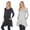 Black/Heather Grey, variant on Women's Plus Size 3/4 Sleeve Makayla 2-Pack Tunic Top