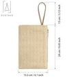 thumbnail image 3 of Gustave Women Fashion Handmade Straw Clutch Bag Zipper Wristlet Purse Beach Handbag Bohemian Straw Knitted Bag, Beige, 3 of 8
