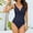 Black, variant on Hicidod Women Tummy Control Swimsuits One Piece Slimming Modest Bathing Suit V Neck Fashion Solid Sexy Swimwear for Summer
