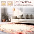 thumbnail image 2 of ODIKA 2'x3' Machine Washable Non-Slip Area Rug, Whimsical Blossom Medallion with Delicate Petal Motifs and Curved Edges High Traffic Rug, Pink, 221024, 2 of 7