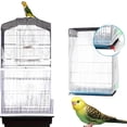 thumbnail image 2 of Bird Cage Seed Catcher,Sheer Fine Mesh Bird Cage Cover for Cockatiel,Budgie,Parakeet,Lovebird,Canary,Mynah,Wrap Around Full Coverage Cage Protector for Indoor Outdoor Tall, 2 of 8