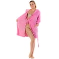 thumbnail image 4 of Casual Nights Women's Hearts Fleece Hooded Bathrobe Robe, 4 of 5