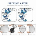 thumbnail image 6 of Disketp 2 Piece Blue Flying Butterflies Pattern Windshield Sunshades,Folding Windshield Sun Shade For Car Suv Trucks Sedan,Blocks Uv Rays Sun Visor Protector-Small, 6 of 7