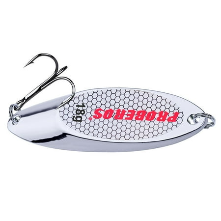 Fishing Lures Spoons Fishing Metal Saltwater Treble Trout Lures Hard Metal Spinner Baits 14g Casting Spoon Hooks for Salmon Bass