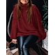 thumbnail image 3 of Suéter PRETTYGARDEN 2025 para Mujer Cuello Alto Tejido Grueso Vino Talla M, 3 of 8