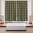 thumbnail image 2 of Ambesonne Palm Kitchen Curtains, Monstera Leaves Monochrome Art, 55"x39", Pale Coffee and Dark Grey, 2 of 3