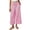 Pink, variant on SuTry Womens Wide Leg Capri Pants Ruffled Elastic Drawstring High Waist Hidden Side Inseam Pockets Classic Gingham Check Print Summer Beach Home Casual Wear Trousers