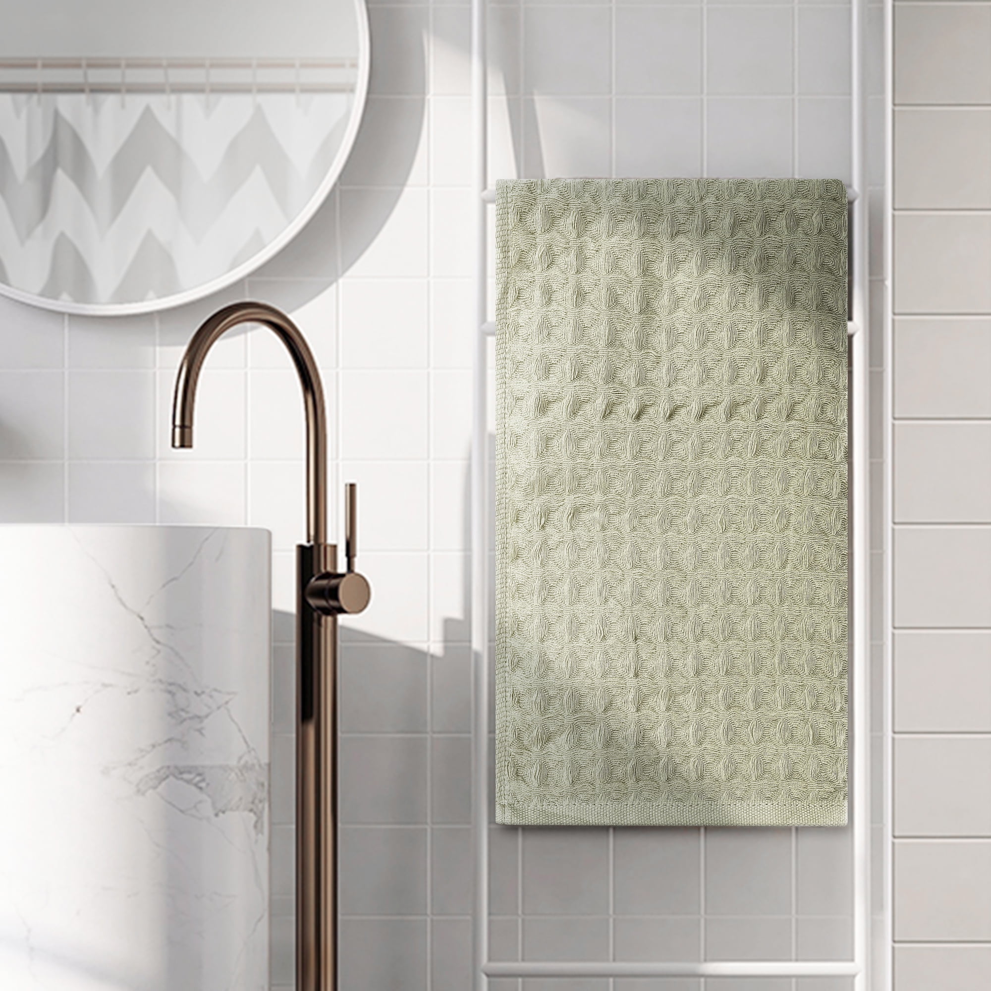 Unique Bargains Cotton Highly Absorbent Hand Towels 14 x 32 Inches for Bathroom Kitchen Grey 4pk