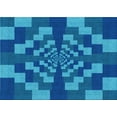 thumbnail image 1 of Ahgly Company Indoor Rectangle Patterned Blueberry Blue Area Rugs, 3' x 5', 1 of 6