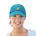 thumbnail image 5 of DALIX Hot Dog Hat Embroidered Mens Womens Baseball Cap in Teal, 5 of 7