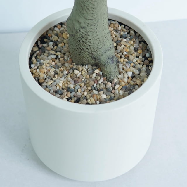 Realistic 120cm Artificial Rose Tree - Silk & Plastic Decorative Plant - Durable, Low Maintenance, Easy to Decorate - For Home, Events, Indoor & Outdoor - Pink Roses in White Pot