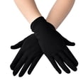 thumbnail image 2 of Unisex Formal Short Gloves Full Finger Stretch Fit Sun Protection for Jewelry Appreciation and Driving Black, 2 of 3