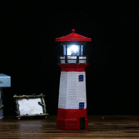 Solar Lighthouse With Rotating Lamp Garden Lights Outdoor