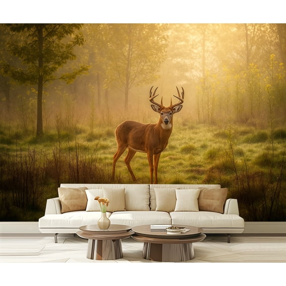 Peel and Stick Wallpaper Waterproof Autumn deer Wall Mural Decor Self Adhesive and Removable 69in x 98in