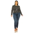 thumbnail image 4 of Women's Plus Size Collarless Button Down Jacket with Belt Accent, 4 of 7