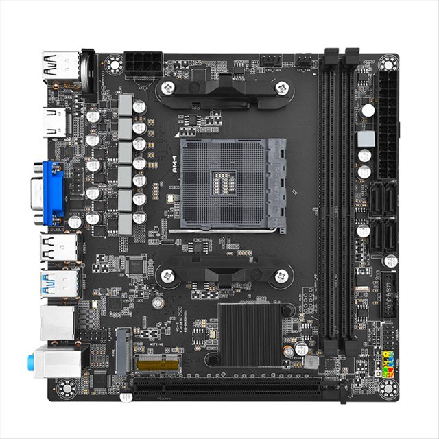 Placa Base B350M-I con Memoria DDR4 de 64 GB, Procesador AM4, PCI-E3.0x16 y M.2 NVME/NGFF Mini-ATX.