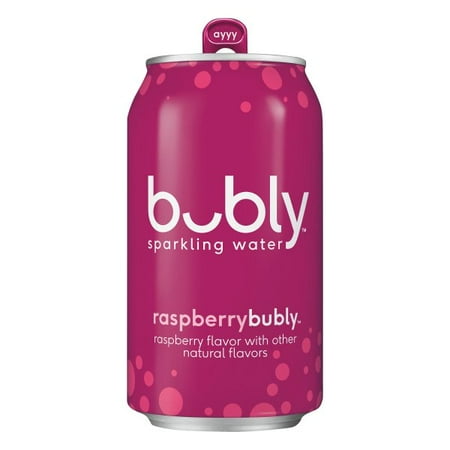 Bubly Sparkling Water, Raspberry, 12 Ounce